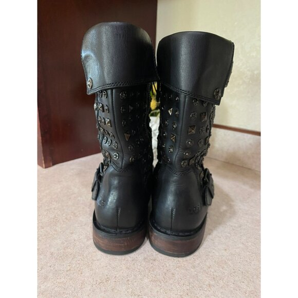 UGG Conor Studs Black Leather Mid-Calf Boots Womens Size 9 With Decorative Studs - Picture 11 of 11